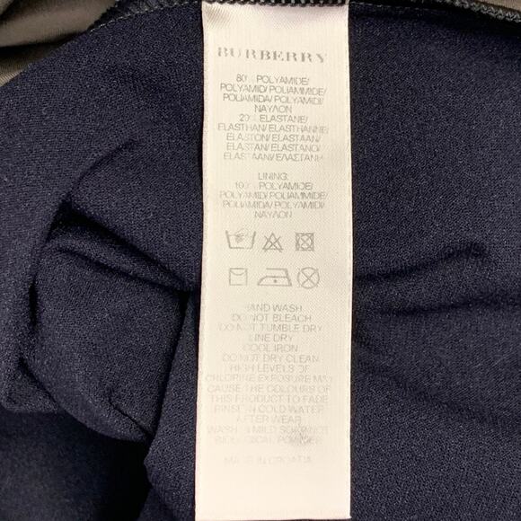 BURBERRY BRIT Size S Brown Beige Polyamide Blend Contrast Trim Swimsuit - Picture 7 of 8